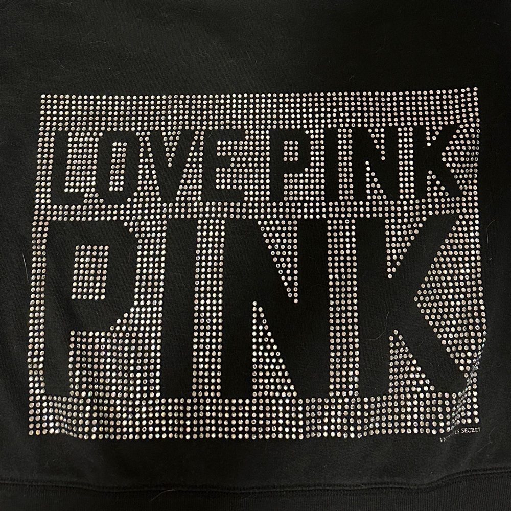 Victoria Secret PINK Zip Up Hoodie- Black Size: SM / Small